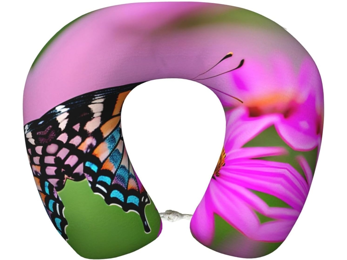 Almohada Viaje Espuma Viscoelástica Poliéster Confort. Soporte Relajación, Fácil