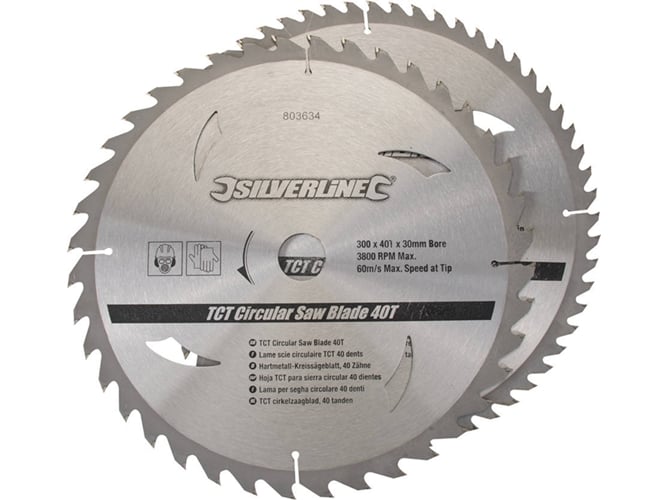 Conjunto de Discos para Sierra Circulares SILVERLINE 803634
