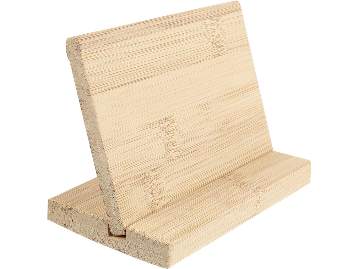 Tablero De Bambú Liso Con Base De 15 Cm, Tablero Para Nombres Para Oficinas Y Eventos.