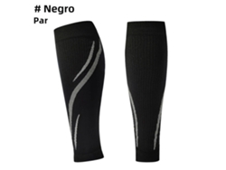 Mangas de compresión para pantorrillas (20-30 mmHg), calcetines de compresión sin pie Mdug (negro, L XL)