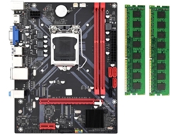 Placa Base De Escritorio B85m Vhl Con 2 Módulos De Ram Ddr3 De 1600 Mhz Y 8 Gb De Ram Lga 1155.