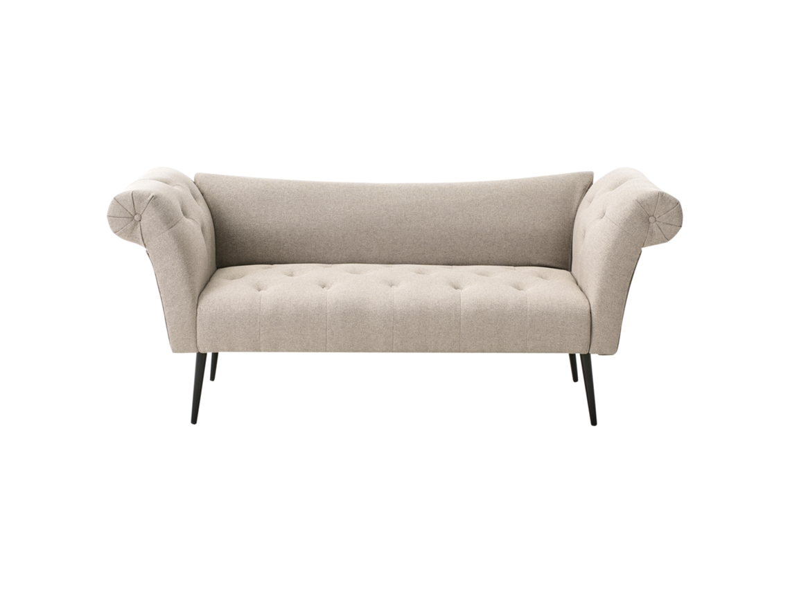 Chaise longue Beliani Nantilly de poliéster marrón 175x69x76