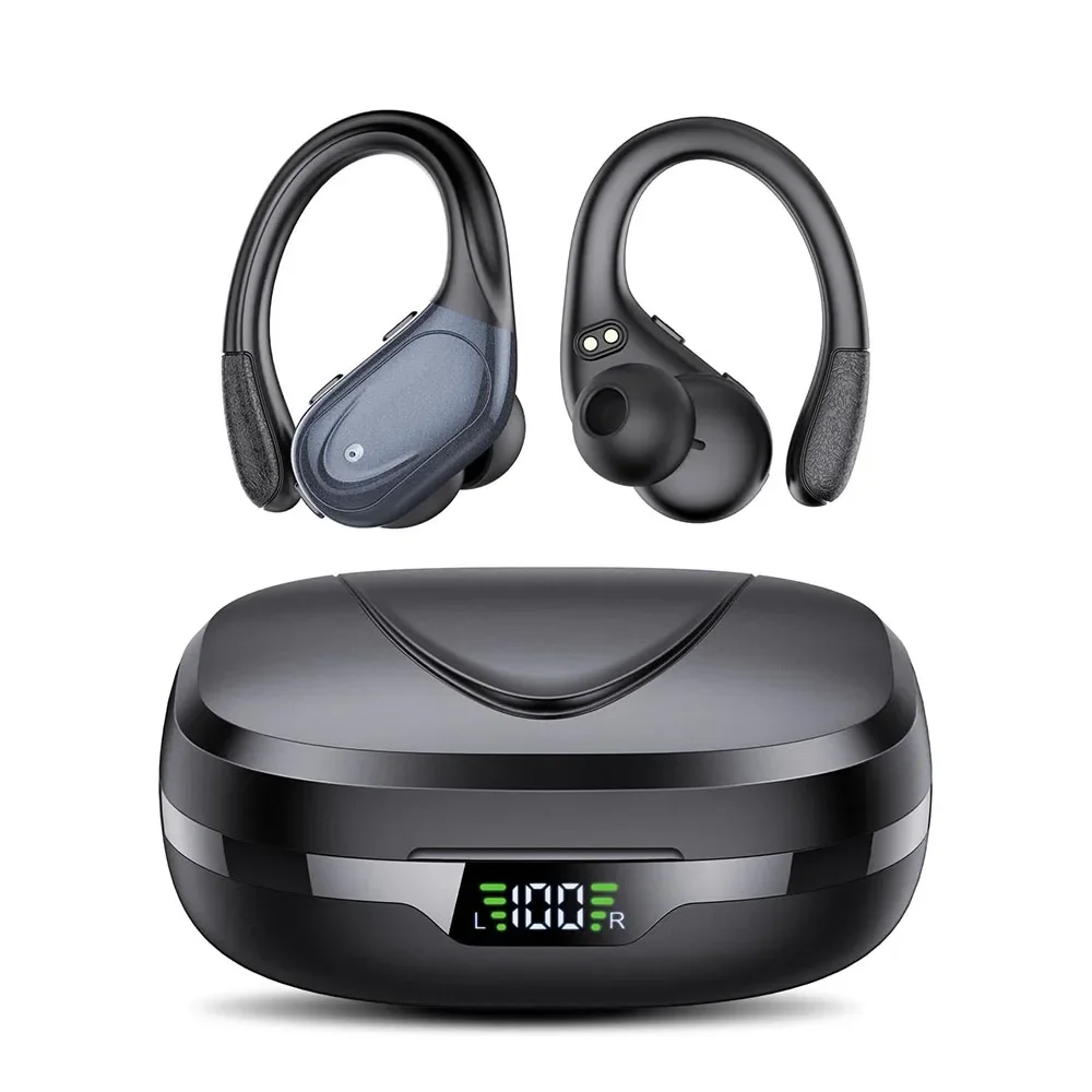 Auriculares Deportivos Inalámbricos Tws (negros) Con Micrófono Con Cancelación De Ruido Y Resistentes Al Agua.