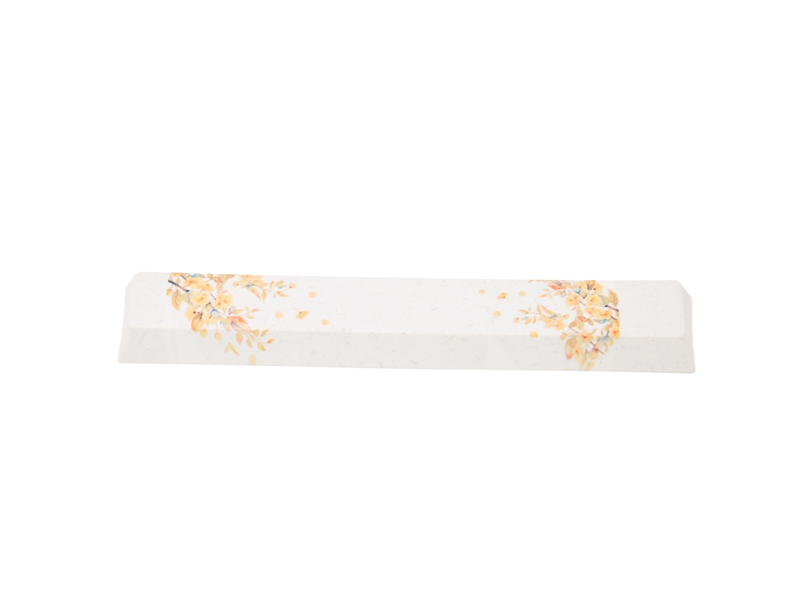 Tecla De Espaço Pbt Padrão Flor Amarela Diy Para Teclado Mecânico Universal Substituição Acessório