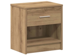 Maison Exclusive - Mesita De Noche Con Cajón, Roble Artesanal, 39x28x41 Cm