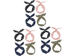 Diademas De 12 Piezas Con Lazo Y Orejas De Conejo Para Accesorios Para El Cabello Para Niñas Escolares Y