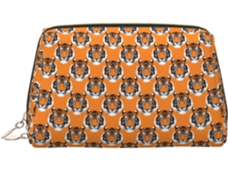 Neceser de maquillaje con estampado de tigre naranja (sin marca)