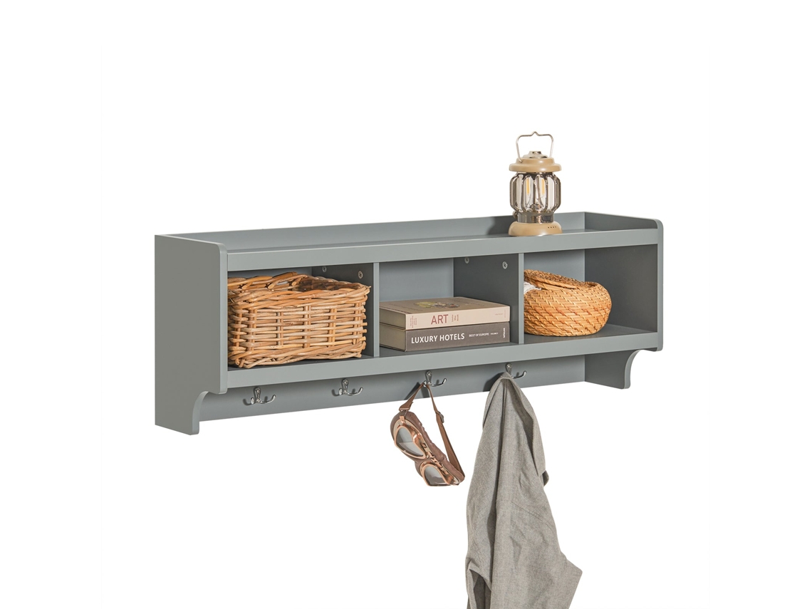 Percha SOBUY (100 x 25 x 35 cm - MDF - Gris)