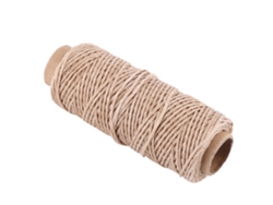 Hilo de coser de cuero encerado liso de 1 mm, 50 m, azul real, resistente