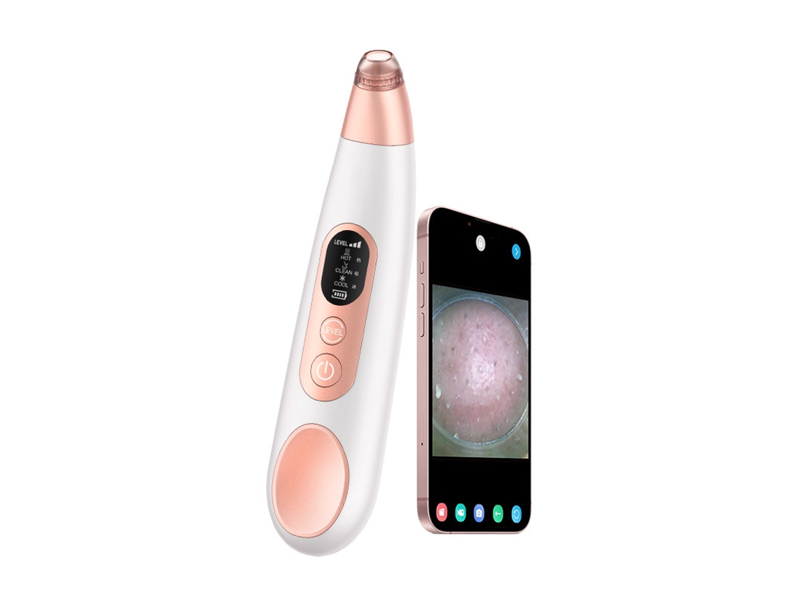 Removedor de espinillas Limpiador de poros Removedor de espinillas para hombres y mujeres Aspirador de poros USB 3 modos de configuración Blanco BISBISOUS