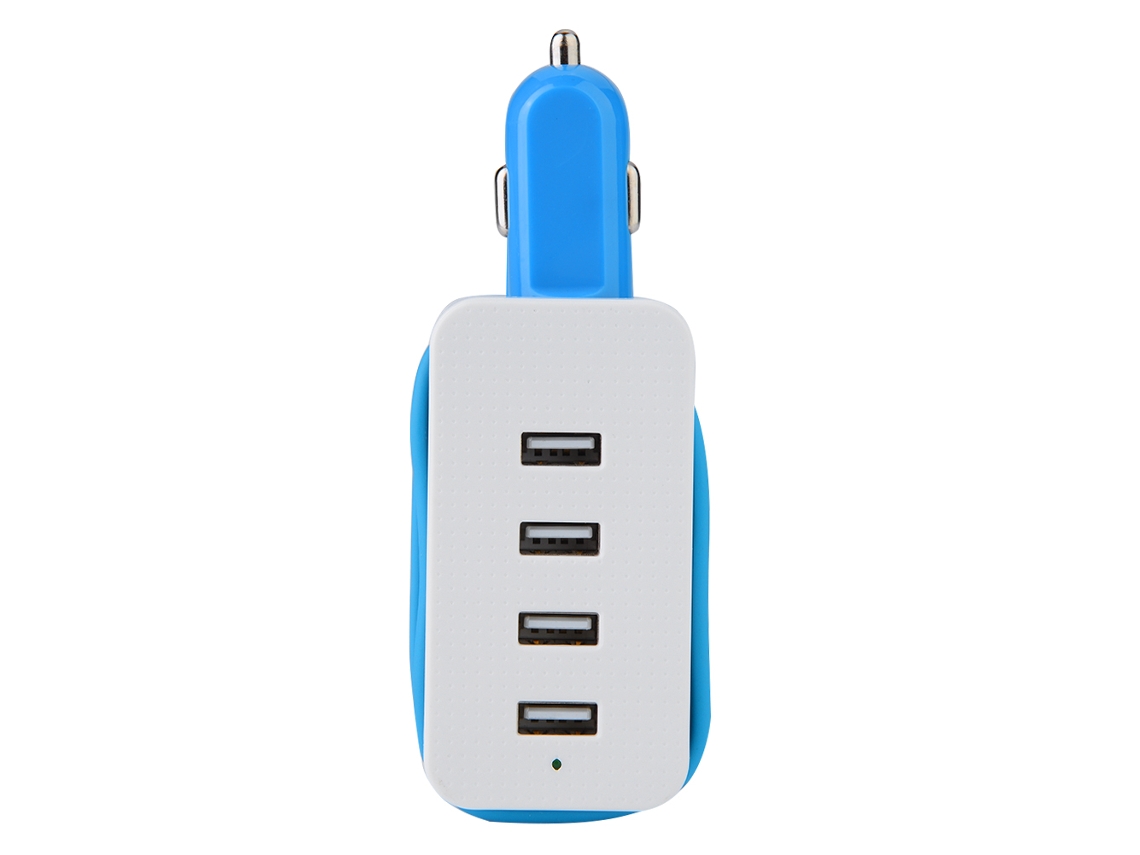 Cargador De Coche (salida De 4 Puertos Usb Con Cable De Extensión)