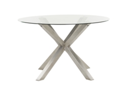 Mesa de jardín Maletto de BELIANI en aluminio plateado 120x120x75
