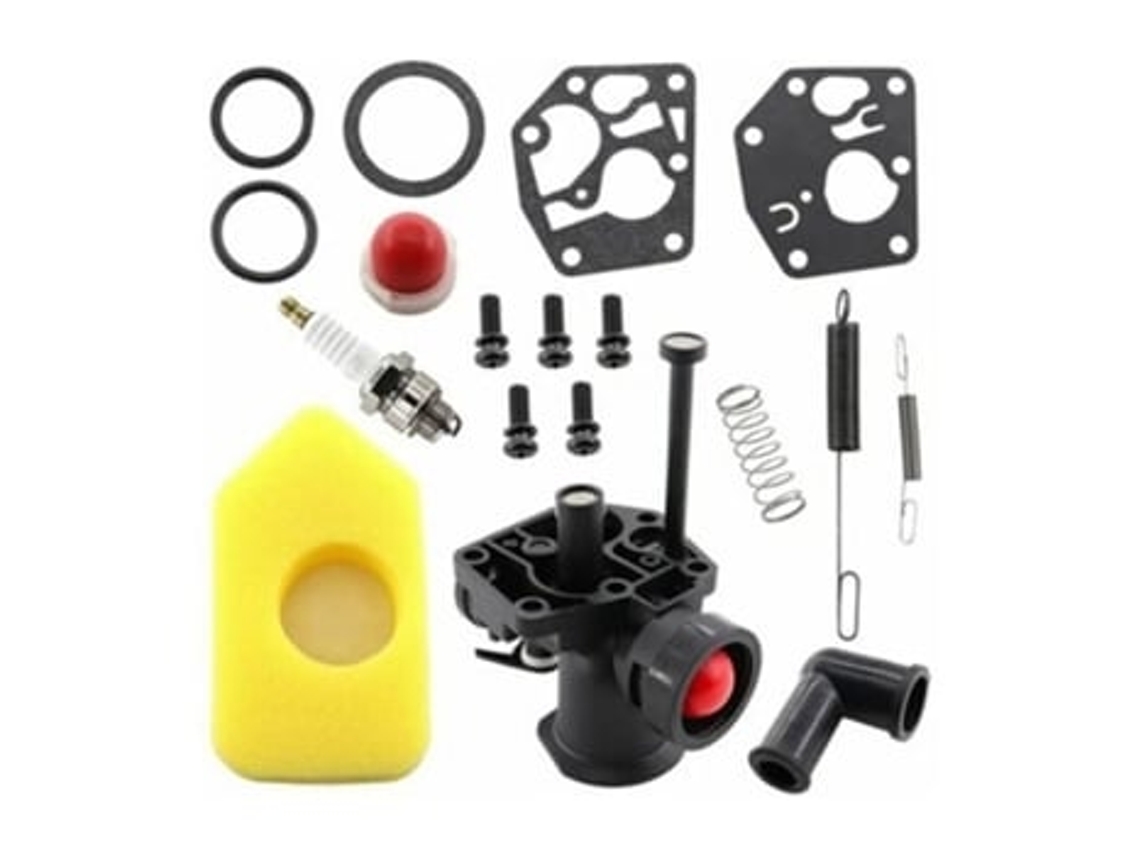 Kit de carburador para cortadora de césped 499809, 498809a, 494406 y filtro de aire 698369. Resorte del regulador 691859, 692211. Diafragma 795083, 495770. Panoona