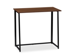 Relaxdays Escritorio Plegable, Mueble De Oficina, 74,5x80x45 Cm, Marrón/negro