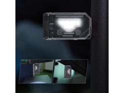 Mini llavero LED negro portátil con luz LED COB USB recargable, lámpara de trabajo COB multifuncional con batería de larga duración.