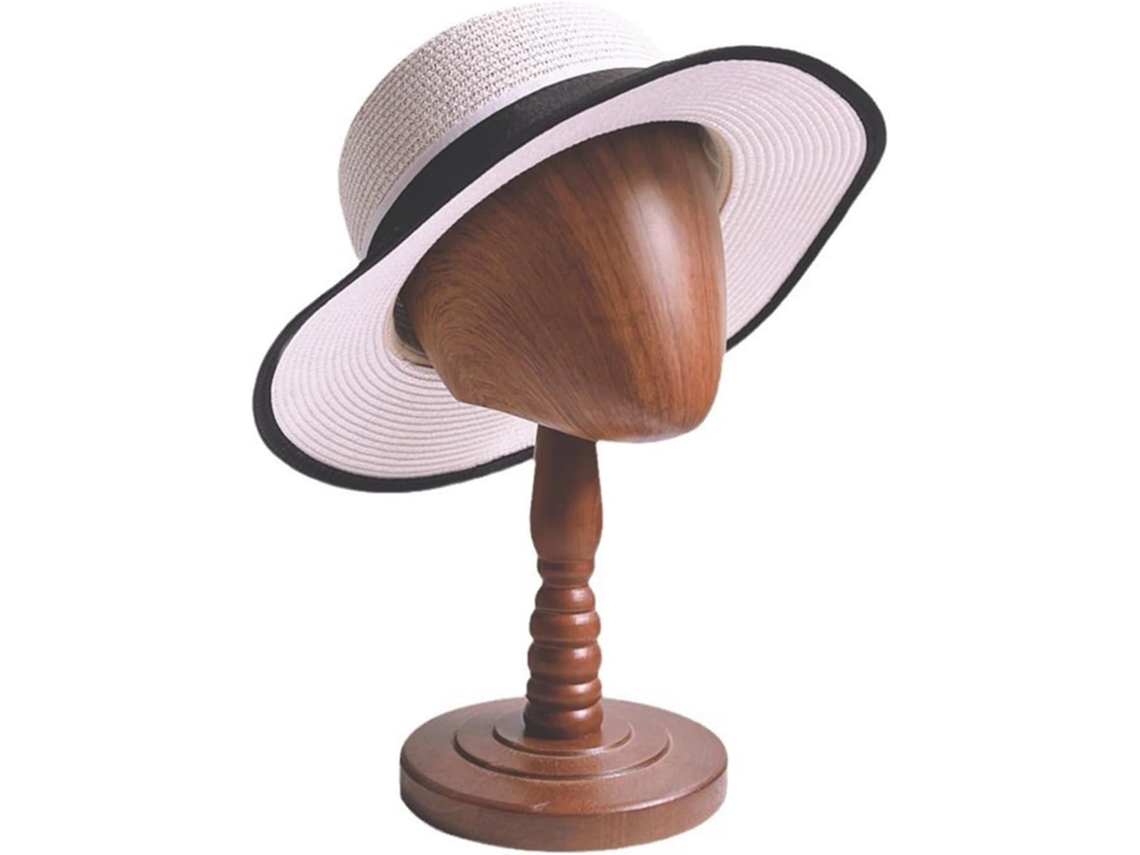 Cabeza De Maniquí De Madera, Modelo De Sombrero, Pelucas, Soporte De Exhibición, Material Versátil, Altura 36