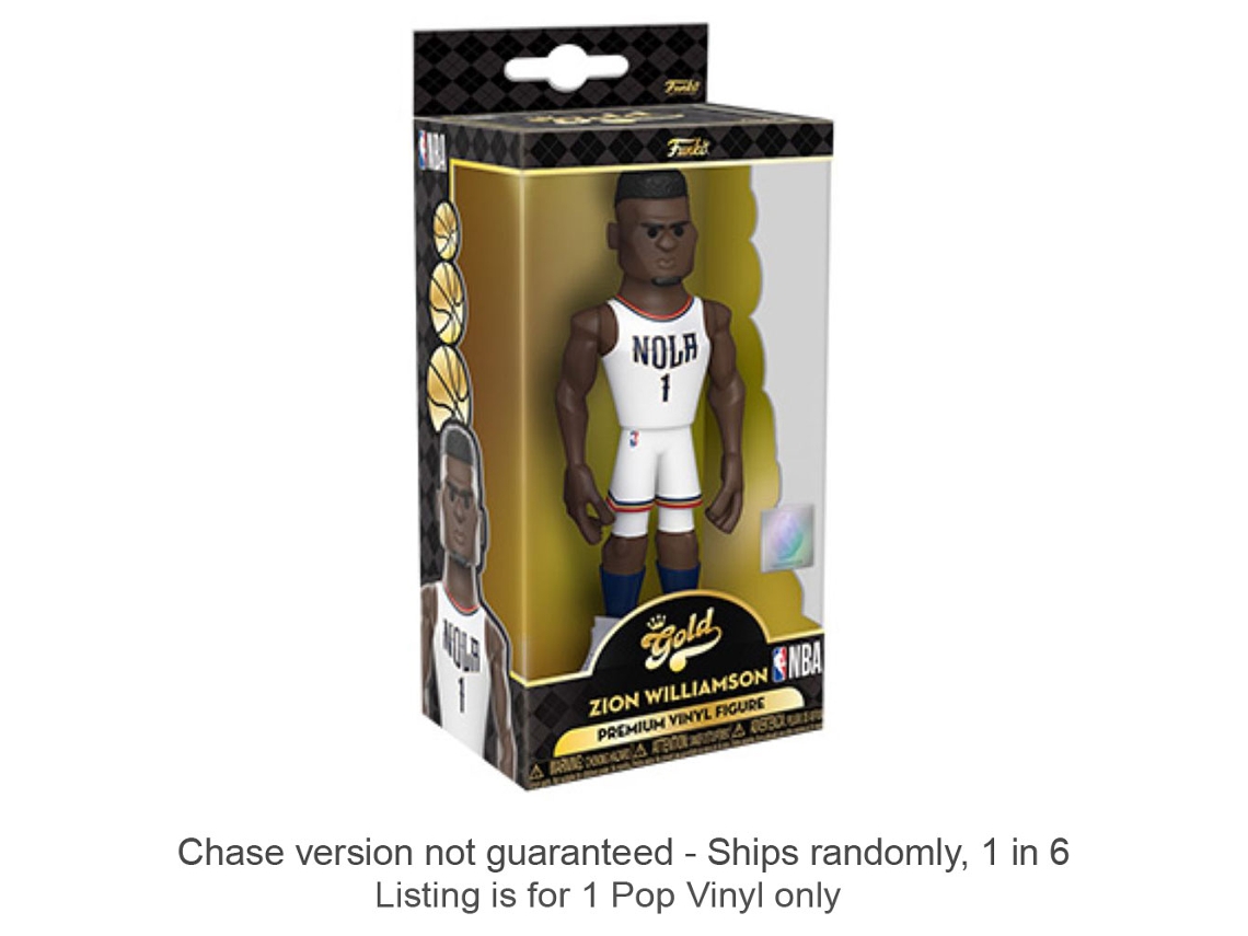 Funko NBA Zion Williamson House 5 Chase Gold Figura de vinilo se envía 1 en 6