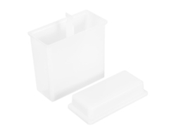 Soporte De Plástico Blanco De 24 Ranuras Para Portaobjetos De Microscopio Para Tinción