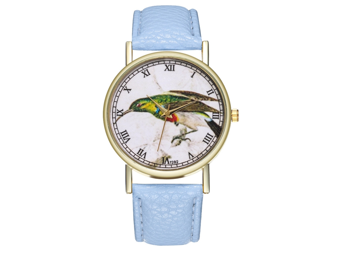 Elegante Reloj De Pulsera De Cuarzo Para Hombre Y Mujer (azul Claro)
