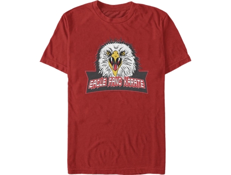 Camiseta Unisexo DEEPSTONE Eagle Fang Karate Logo Cobra Kai Rojo (S)