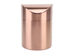 Papelera de escritorio Baok Mini de acero inoxidable 304 con tapa abatible para oficina y hogar.