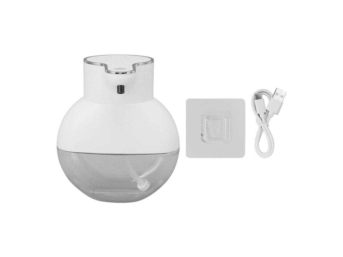 Dispensador De Jabón Automático Recargable Sin Contacto Ipx5, Para Montaje En Pared, 400 Ml, Color Blanco Espuma.