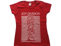 Camiseta ROCK OFF Joy Division - Unknown Pleasures Rojo (Talla: XL)