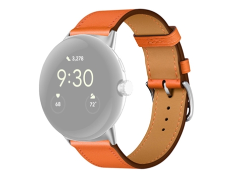 Correa de piel auténtica con hebilla para Google Pixel Watch - anaranjado