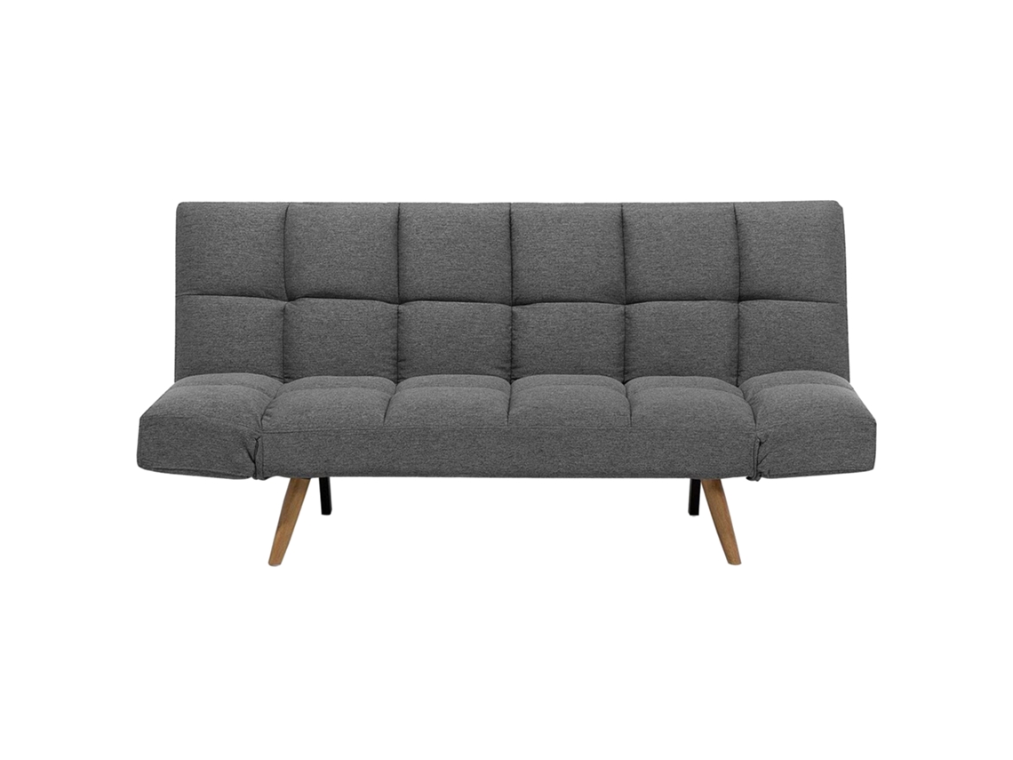 Sofá-cama Beliani Ingaro De Tecido Cinzento 182x80x86
