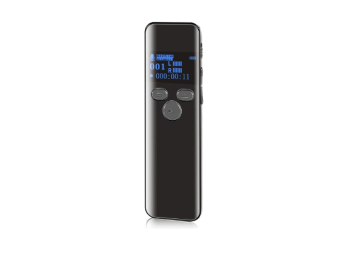Grabadora de voz digital de 16 GB para conferencias, 1160 horas de reproducción de audio y MP3, Yizhood (negra)