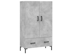 Maison Exclusive - Aparador Alto Madera De Ingeniería Gris Hormigón 69,5x31x115 Cm