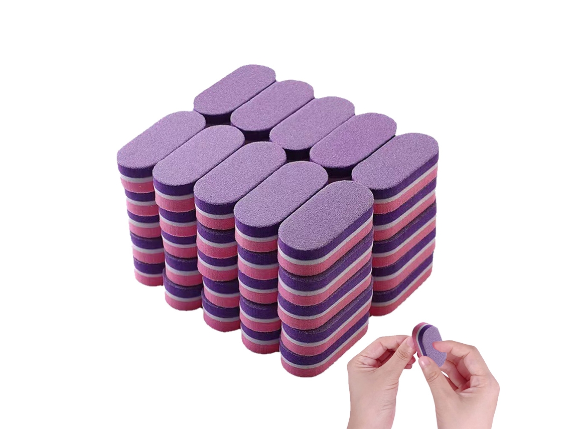 Mini bloques de lijado, grano 100/180, para uñas acrílicas, doble cara NEVEANCE