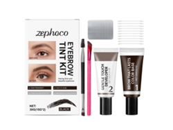 Kit de tinte negro de larga duración para cejas