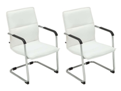 Juego de 2 sillas para visitantes Seattle blancas Clp