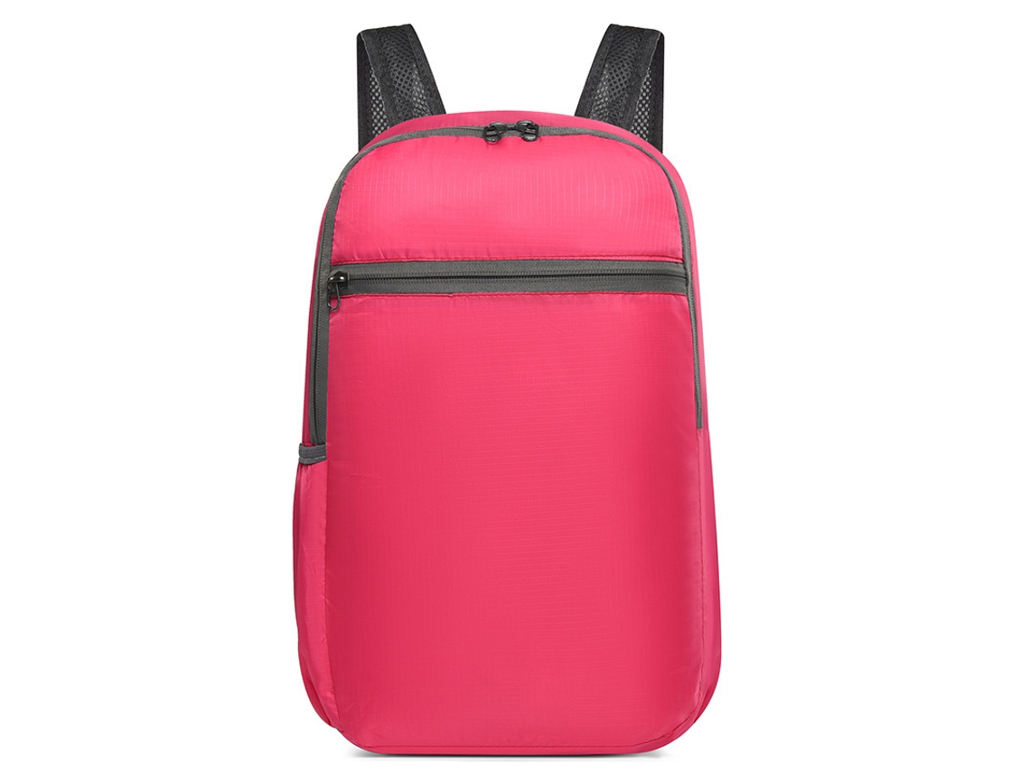 Mochila plegable ultraligera Yuysan, para actividades al aire libre y senderismo, resistente al agua, tela Oxford, color rojo rosado.