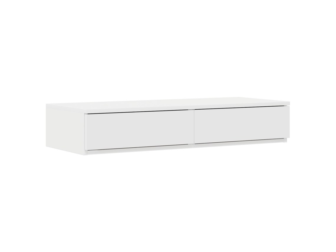Mesa De Noche Blanca Moderna Vidaxl Blanco Madera (80x36.5x16.5cm)