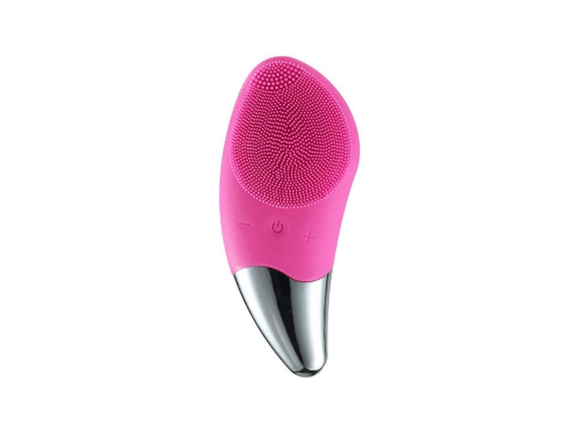 Cepillo De Limpieza Facial Eléctrico Sónico, Masajeador De Silicona Recargable E Impermeable, Rojo.