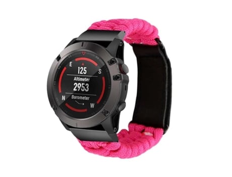 Pulsera de Alambre Trenzado Pulsera para Garmin Fenix 7 Edición Estándar Rosa VEANXIN