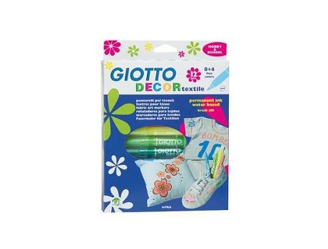 Marcador Giotto Decor Textile Para Camisetas 12 Núcleos