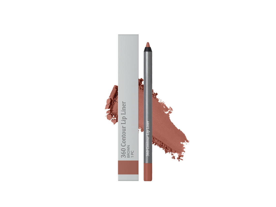 Delineador de labios resistente al agua en color marrón.