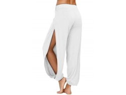 2026-pantalones De Yoga Para Mujer Con Entalladura Lateral Pantalones Deportivos Para Ejercicio Y Playa Xl Blanco