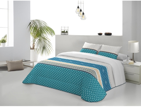 Colcha JVR Cancun (Poliéster - Azul - 270 cm)