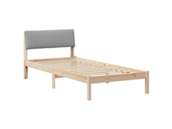 Maison Exclusive - Estructura De Cama Marrón Y Gris Claro 100 X 200 Cm