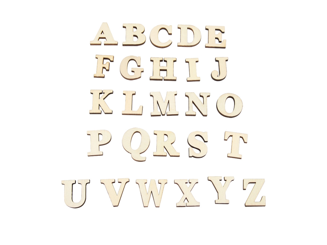 Letras De Madera Autoadhesivas Az Para Manualidades, Decoración Y Regalos Infantiles.
