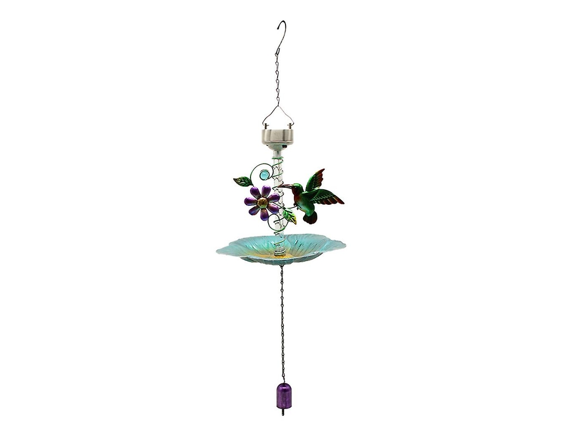 Comederos Para Pájaros Al Aire Libre, Luz Solar, Flor De Metal, Iluminación Led Decorativa Para Paisaje