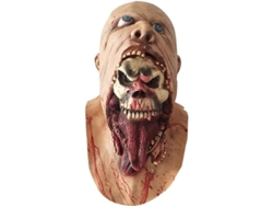 Máscara De Calavera De Látex De Zombie Aterradora Para Halloween - Talla Única Para Fiestas Y Cosplay