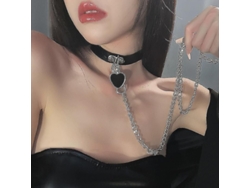 2026-collar Gothic De Cuero Pu Con Cadena Y Anillo Metal, Ajustable, Ideal Para Fiesta Punk Y Cosplay