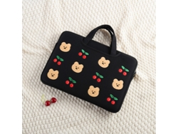 Bolsa para portátil, bonita bolsa para portátil, bolsa con forma de osito de cerezo de 15,6 y 16 pulgadas Yunzii