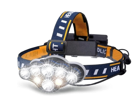Linterna frontal recargable Linterna frontal LED superbrillante Recargable 8 modos de luz frontal Pro TURMIN