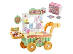 Carrito de helados para niños Tekmaquinas con 27 piezas, luces, música y almacenamiento